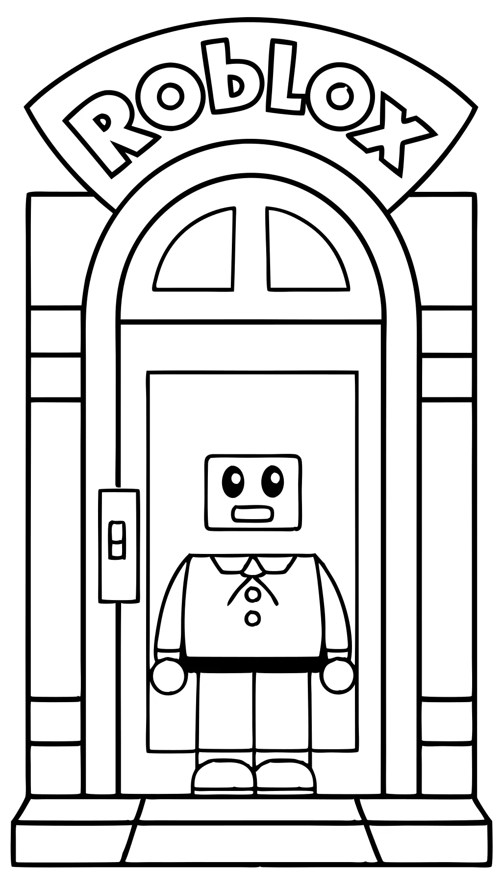 roblox doors coloring pages